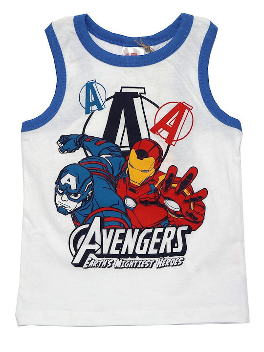 Marvel Παιδική Πιτζάμα Καλοκαιρινή Λευκό Marvel Παιδική Πιτζάμα Καλοκαιρινή Λευκό