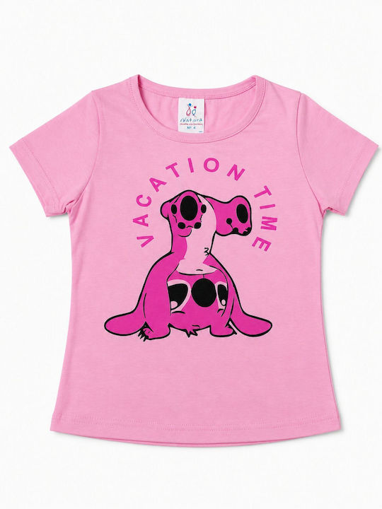 Natura Kids Summer Pinkfuchsia Pajamas Stitch