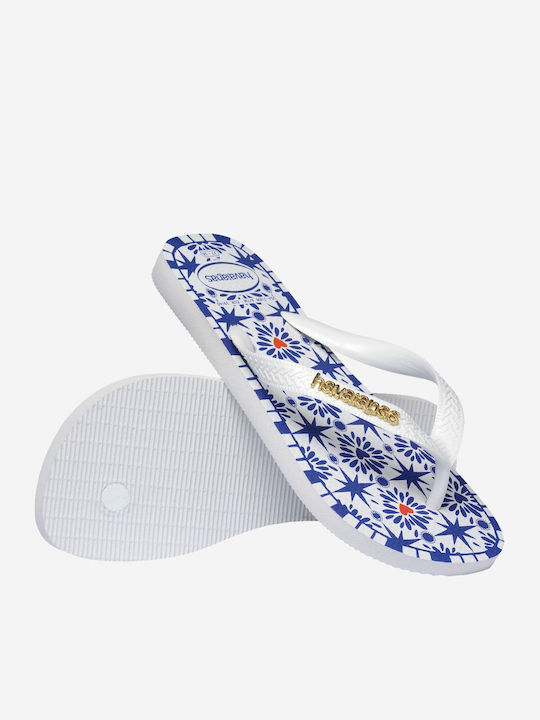 Top Flip Flops in White Colour