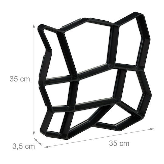 Relaxdays Mold for Garden Flooring Made of Plastic 35x35cm
