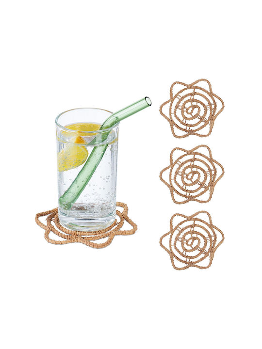 Relaxdays Σουβέρ Ξύλινο Μπεζ 10cm 4τμχ Relaxdays Σουβέρ Ξύλινο Μπεζ 10cm 4τμχ