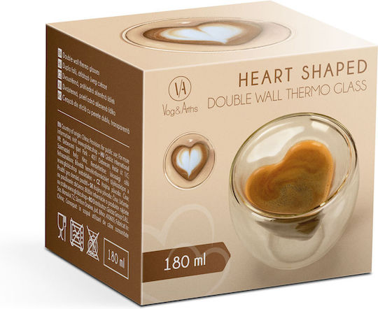 Alista Home Ceașcă De Cafea Din Sticlă Transparentă 180ml