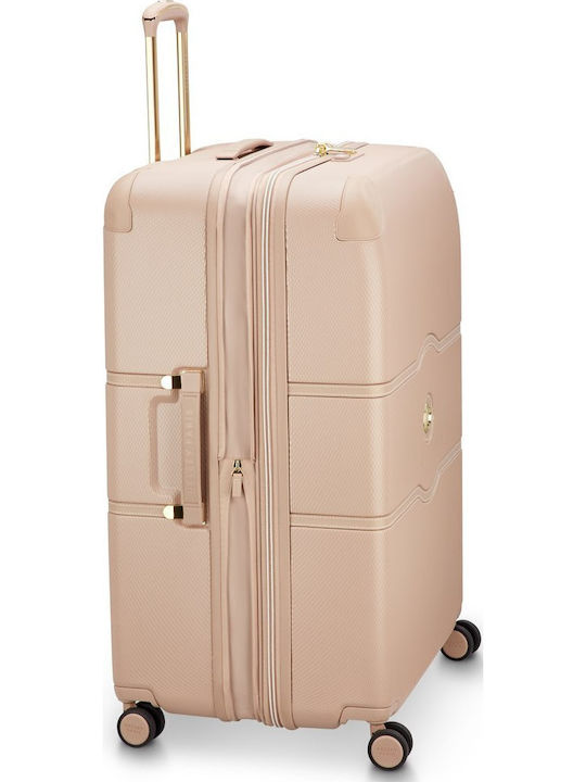 Delsey Large Travel Suitcase Beige Rose Height 82cm