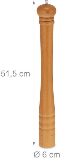 Relaxdays Râșniță Manuală de Sare din Lemn 6cm