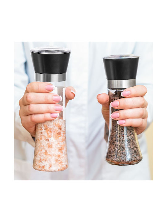 Orion Manual Spice Mills Set Glass 18.5cm 2 Pieces