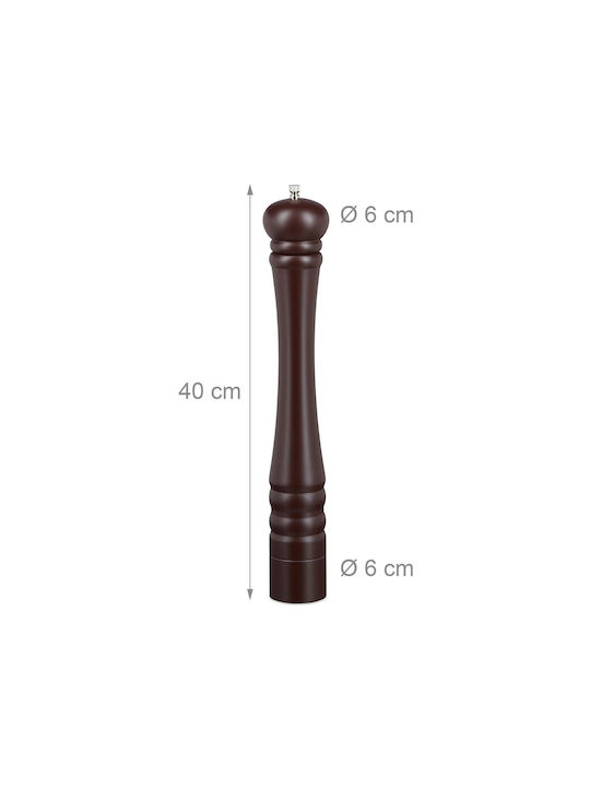 Relaxdays Râșniță Manuală de Piper din Lemn Culoare Maro 6cm