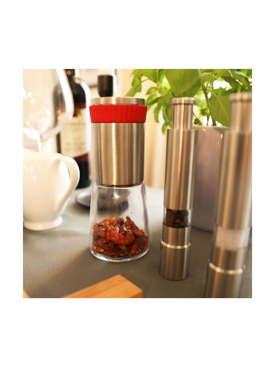 Relaxdays Râșniță Manuală de Condimente Inox în Culoare Gri 6.5cm