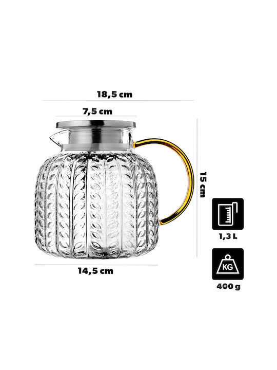 Kadax Kanne Servierska Glas mit Filter 1300ml