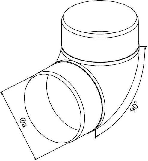 Airroxy 90° Elbow Connector Fi 125 Airroxy 8409