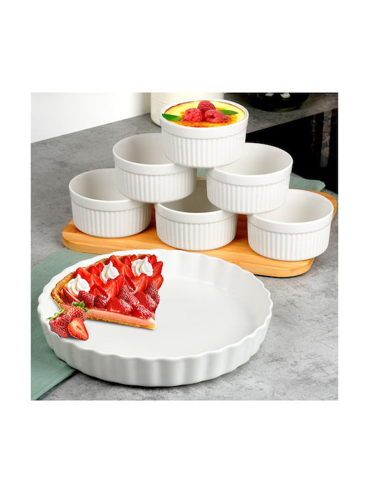 Vilde Round Heat-Resistant Cookware for Tart Ceramic 10x5cm 7 Pieces