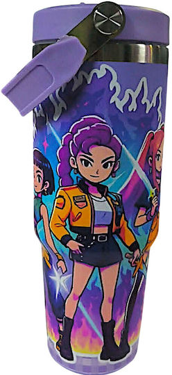 K-Pop Demon Hunters Θερμός Παγούρι Ζεστό Κρύο 900ml 70807-3 Μωβ