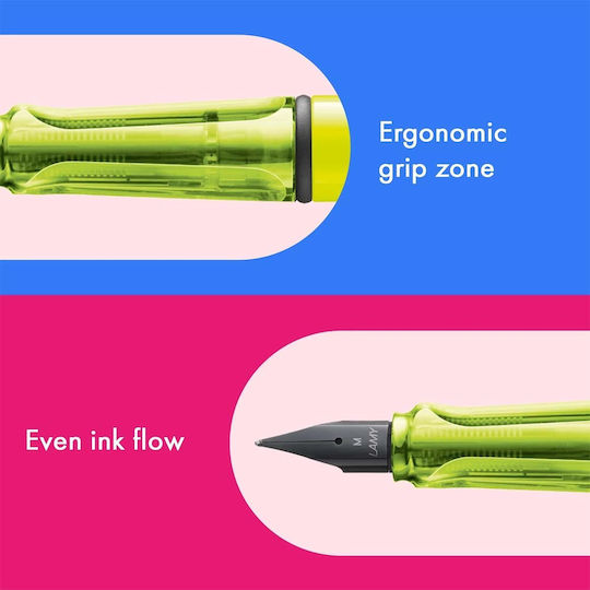Lamy Safari Fountain Pen Fine Black Plastic with Black Ink
