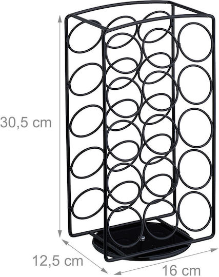 Drehbarer Kaffeekapselständer Relaxdays 30 Kaffeekapseln 30,5x16x12,5cm Schwarz