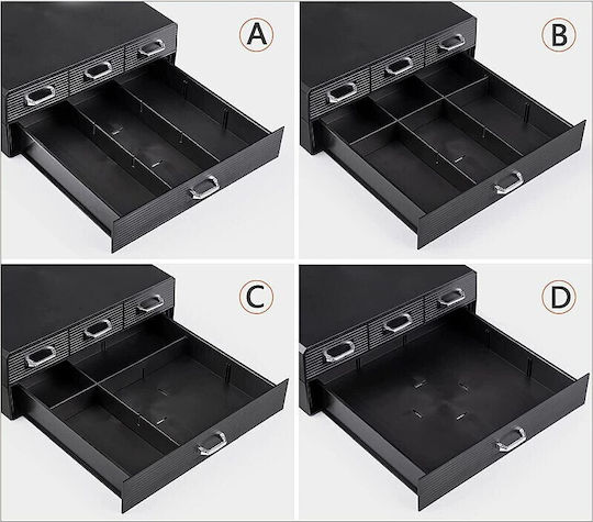 Organizator Capsule Cafea 4 Sertare Depozitare 2 Nivele Negru