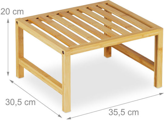 Relaxdays Suport De Masă Din Bambus 20x35.5x30.5cm Bej