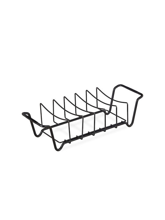Relaxdays Cabinet Dish Rack Inox 11.5x18.5x44.5cm Black