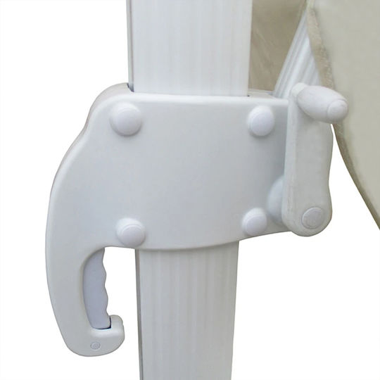 Umbrelă Suspendată Pătrată Din Aluminiu Ecru 3x3m