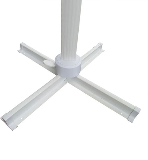 Umbrelă Suspendată Pătrată Din Aluminiu Ecru 3x3m