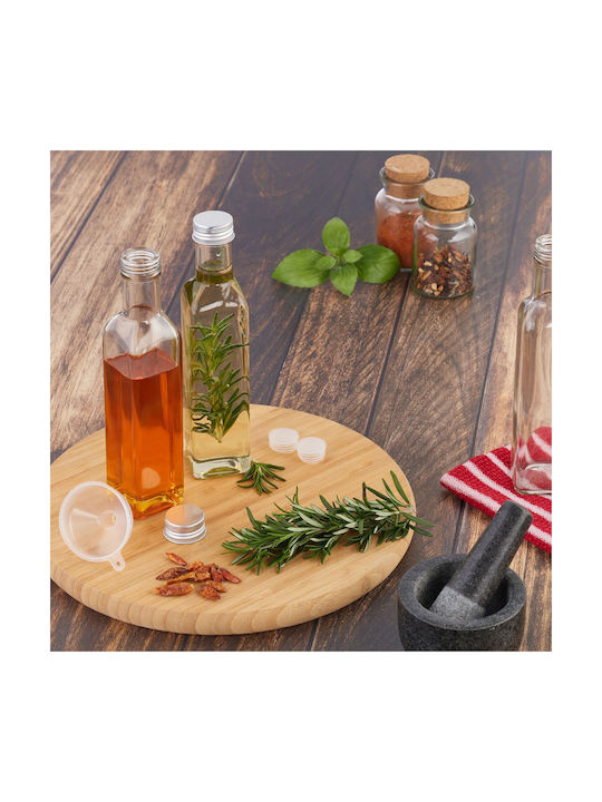 Relaxdays Glass Water Bottle With Screw Lid Transparent 250ml