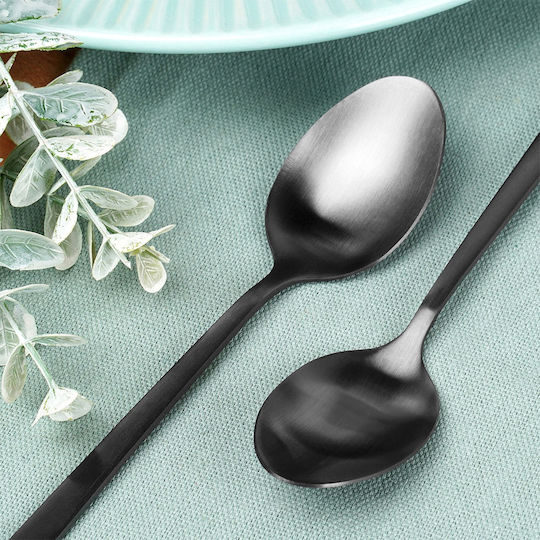 Excellent Houseware Σετ Κουτάλια Καφέ/Τσαγιού Ανοξείδωτα Μαύρα 4τμχ