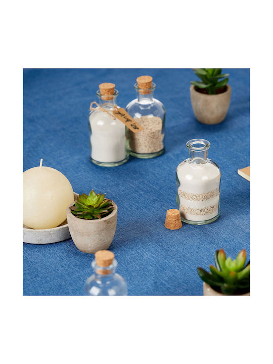 Relaxdays Glasflasche mit Kork Transparent