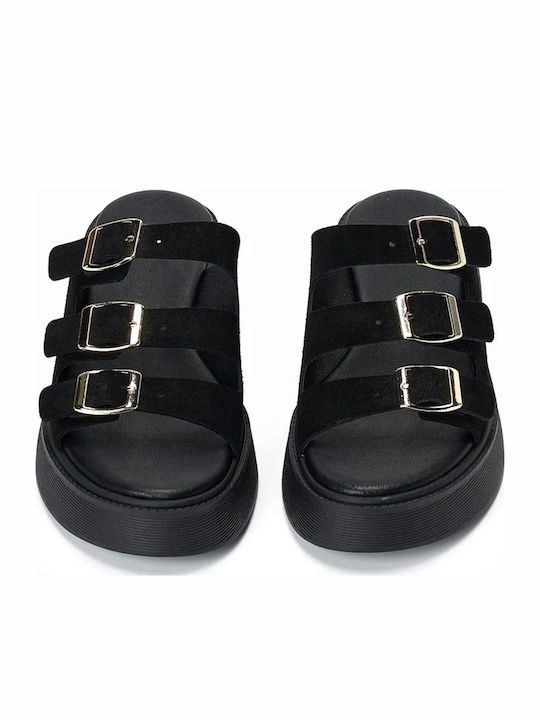 Women's Flat Sandals Flatforms Black