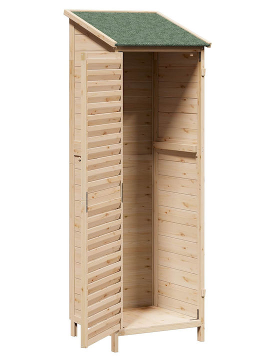 Wooden Garden Shed L0.59xW0.56xH1.76m
