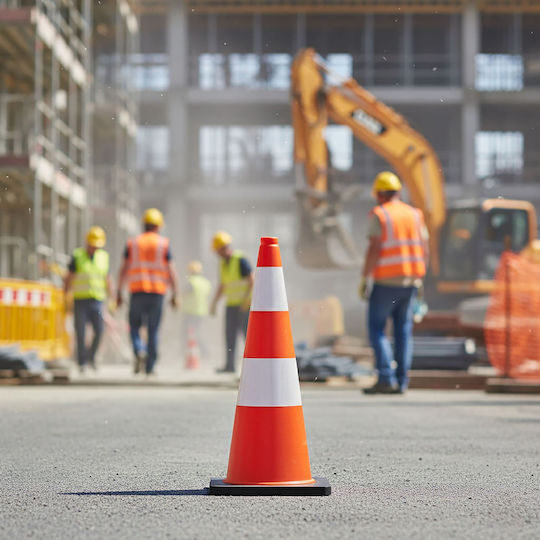 Relaxdays Traffic Cone in Orange Colour 75x75cm