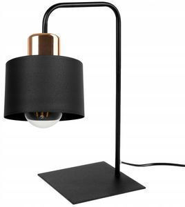 Light Home Metal Table Lamp for E27 Socket with Black Shade and Base