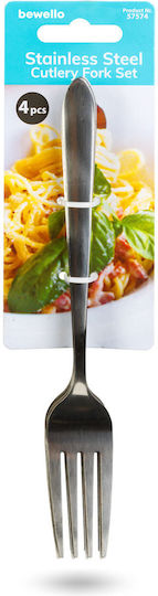 Alista Home Set Of Gray Stainless Steel Table Forks 18.8cm 4 Pieces