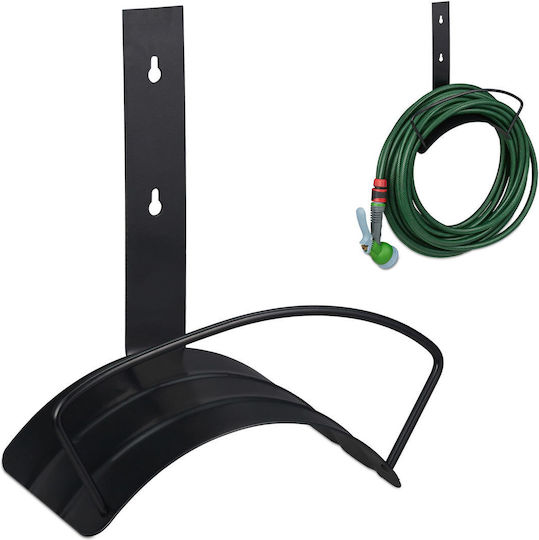 Relaxdays Black Wall Hose Holder