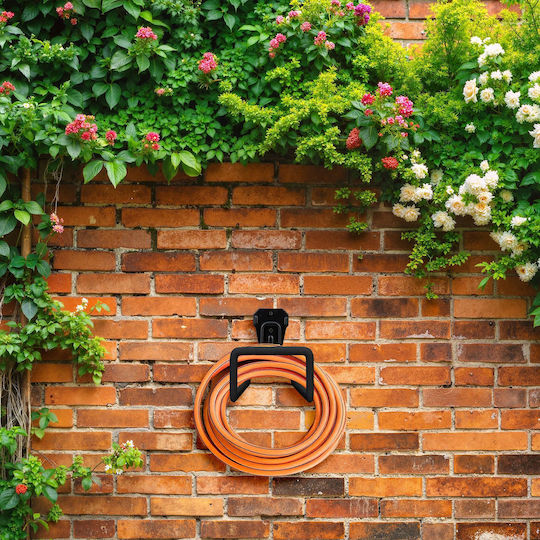 Relaxdays Garten Schlauchhalter Schwarz