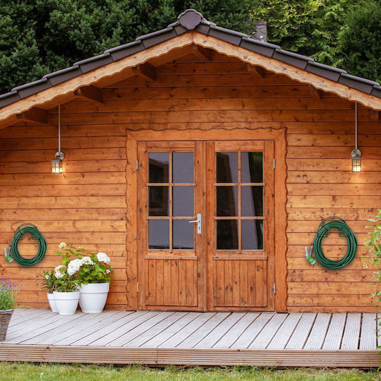 Relaxdays Semi-round Hose Holder Green