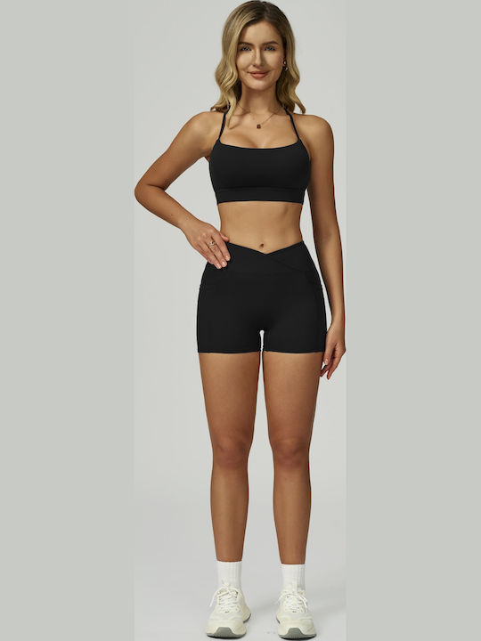Training Damen-Set mit Leggings Schwarz/Schwarz TZ2002-6-Schwarz
