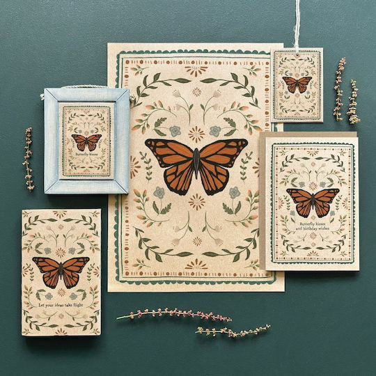 Insect Label 8.8cm Butterfly