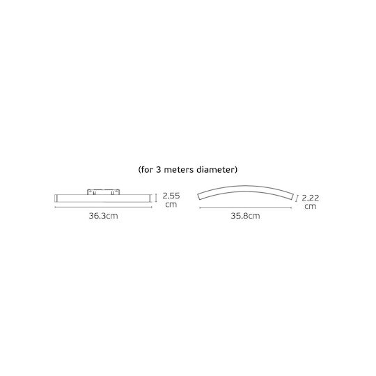 VK Lighting Commercial Linear LED Ceiling Light 3W Warm White