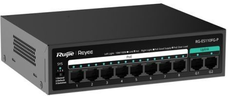 Ruijie Reyee Unmanaged L2 PoE Switch με 8 Θύρες Gigabit (1Gbps) Ethernet