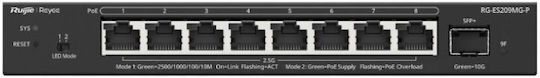 Ruijie RG-ES209MG-P Managed L2 PoE+ Switch με 8 Θύρες Gigabit (1Gbps) Ethernet