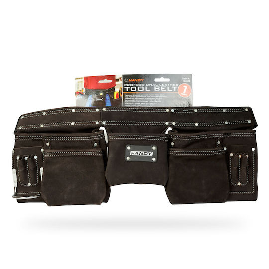 Professioneller Leder Werkzeuggürtel Mit 7 Taschen Hammerhalter 600x200 Mm