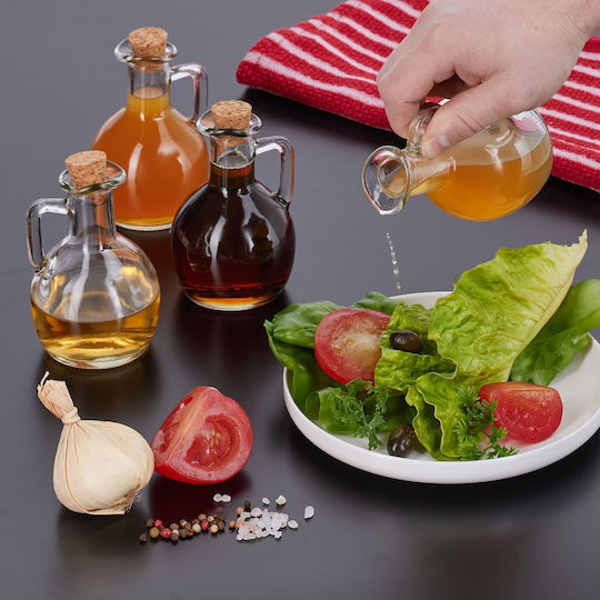 Set 24 Sticle din Sticlă cu Dop 150 Ml 12x7.5x7.5 Cm Transparent Natural