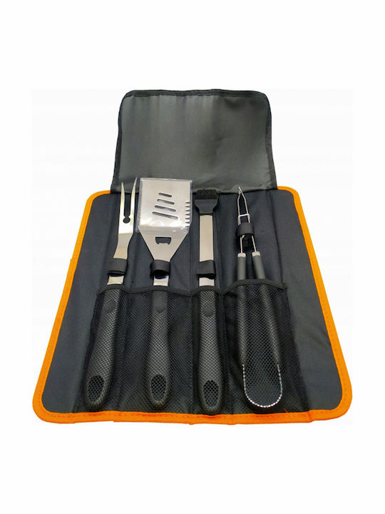 Gogarden 4-in-1 Steel Grill Set Trowel Tongs Case
