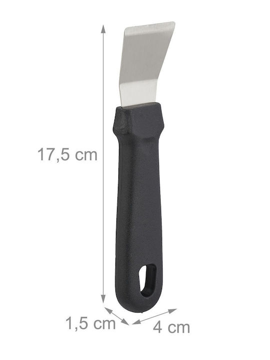 Set 4 Raclete de Curățare Relaxdays Oțel Inoxidabil Plastic 17.5x4x1.5cm Negre Argintii
