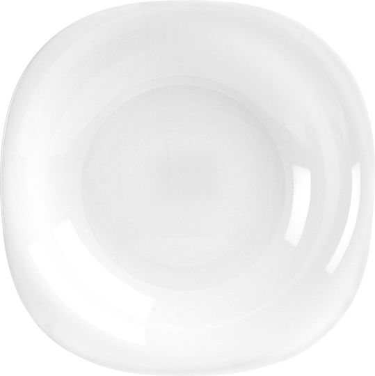 Orion Luna Servierplatte und Schüssel Glas Weiß Durchmesser 21cm 6 Stück