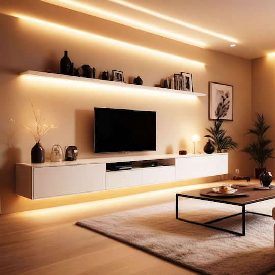 Alista Home Bandă LED Impermeabilă Lumină Alb Cald 5m Neon Flex cu Sursă de Alimentare și Telecomandă