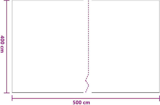 Vidaxl Φύλλο Σκόνης 6 Pcs Διαφανές 400 X 500 Cm Hdpe
