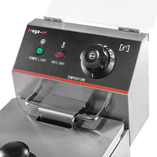 Mega-M Friteuză Electrică 2kW Capacitate 4l 13.5x21x12cm