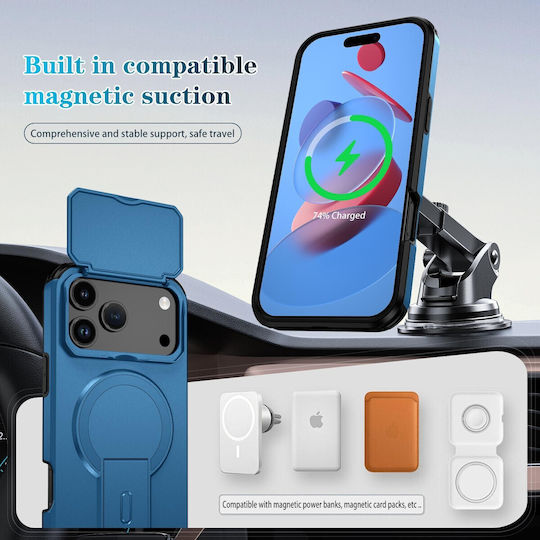 Enkay Umschlag Rückseite Kunststoff Blau (iPhone 17 Pro Max)