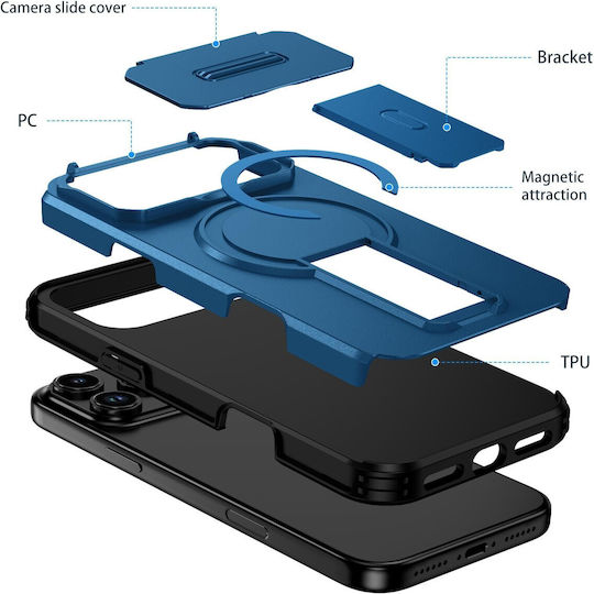 Enkay Umschlag Rückseite Kunststoff Blau (iPhone 17 Pro Max)