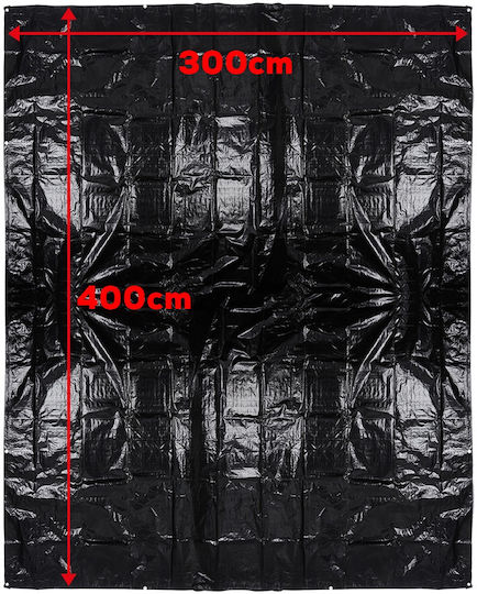 Redcliffs Zeltausrüstung für Zelt Camping Schwarzes 400x300cm