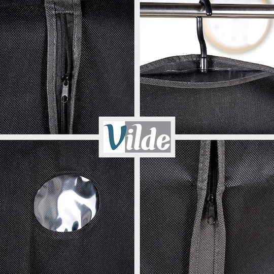 Vilde Fabric Storage Case for Clothes Suit Dresses in Black Color 60x135cm 6 Pieces